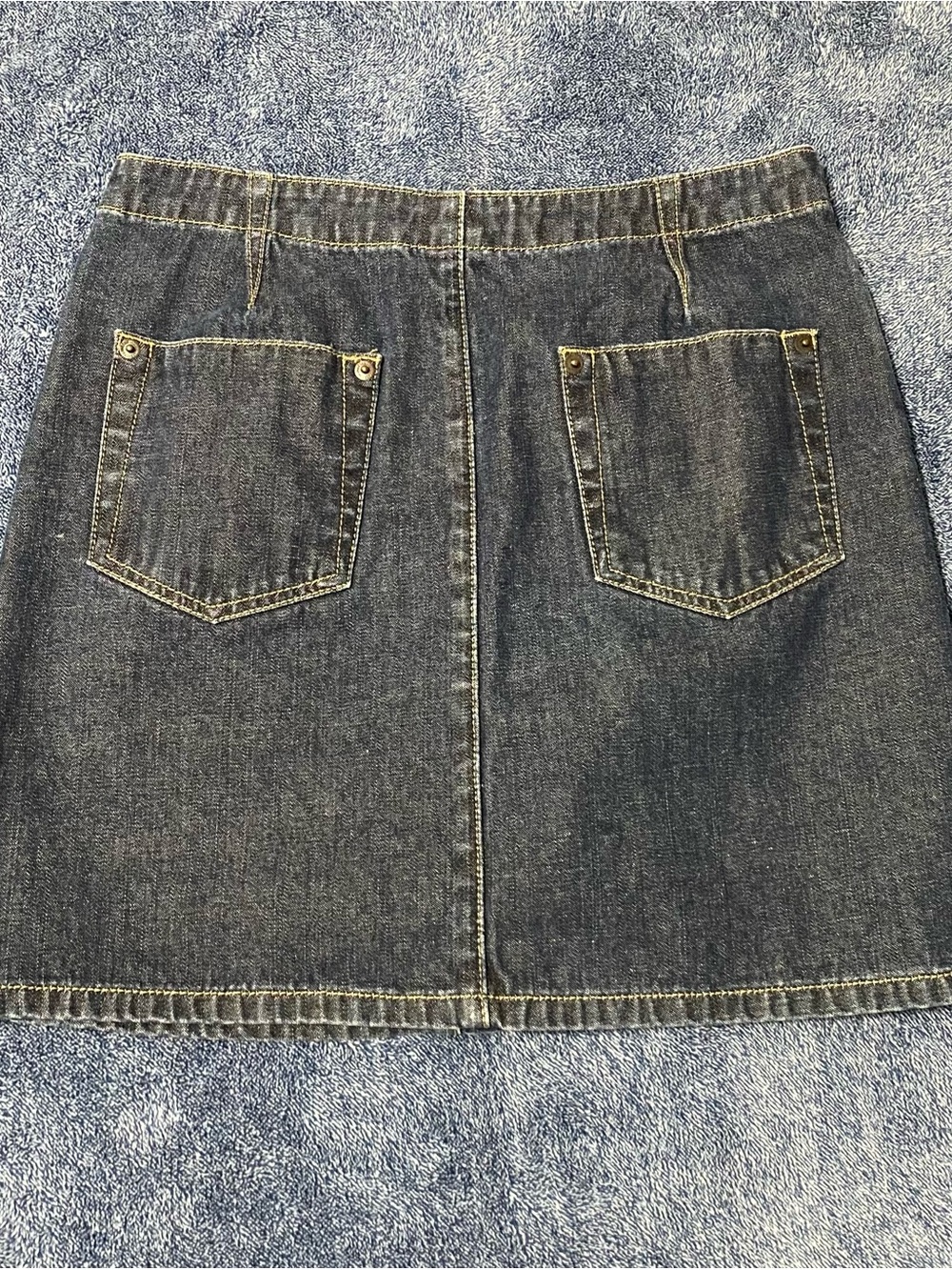 American Eagle Outfitters Size 0 Dark Wash Denim Mini Skirt - Picture 2 of 5